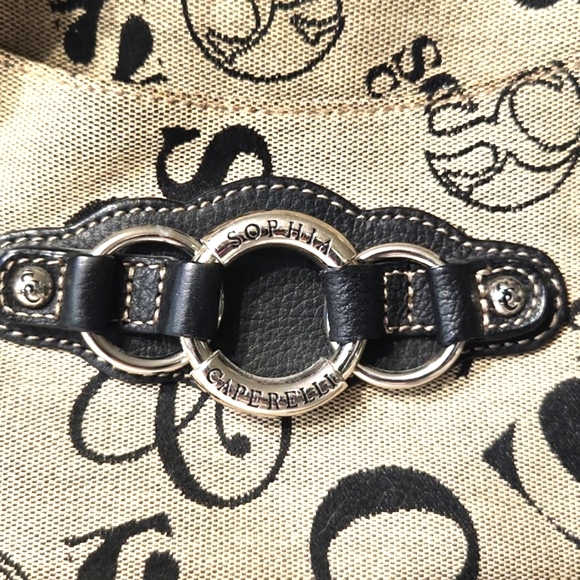 Sophia Caperelli Signature Fabric Leather Trim Shoulder Bag - Picture 7 of 16